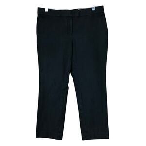 Ann Taylor LOFT Womens Pants Black Devin Capri Cotton Blend Stretch 8P